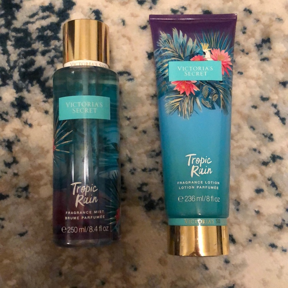 Victoria’s Secret Tropical Rain lotion and spray